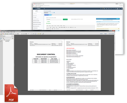 <strong style= "color: #C66005; font-weight:300;">isoFiles includes an advanced Document Management system that fits ISO rules and offers multiple advantages to collaborate on your documentation.</strong>