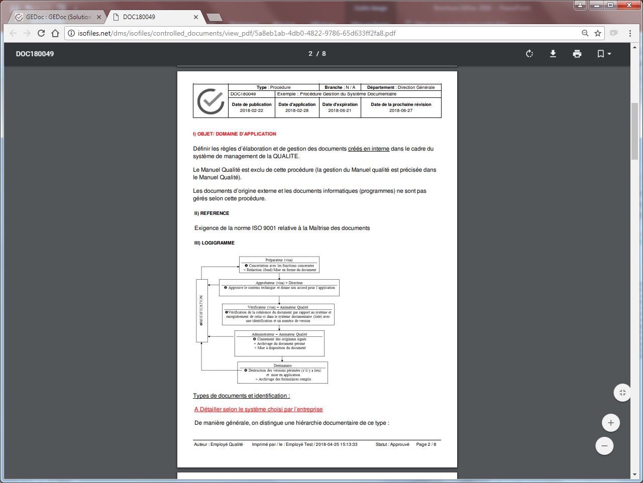 <strong style="color: #C66005; font-weight:300;">Gestion Electronique des Documents</strong>